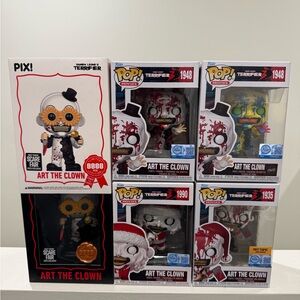 Funko Art the Clown Terrifier Glow Chase Exclusive Bloody Santa Thrilljoy Bundle